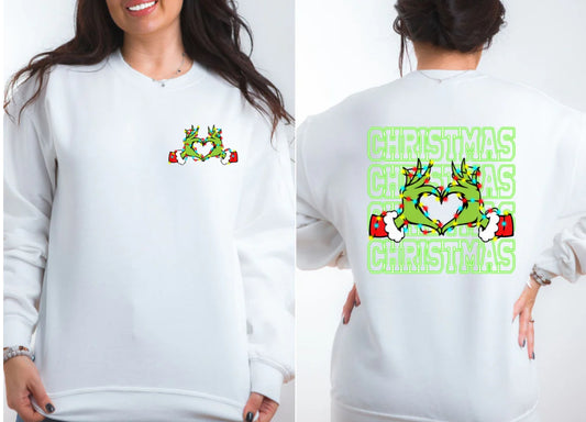 Christmas Grinch hands