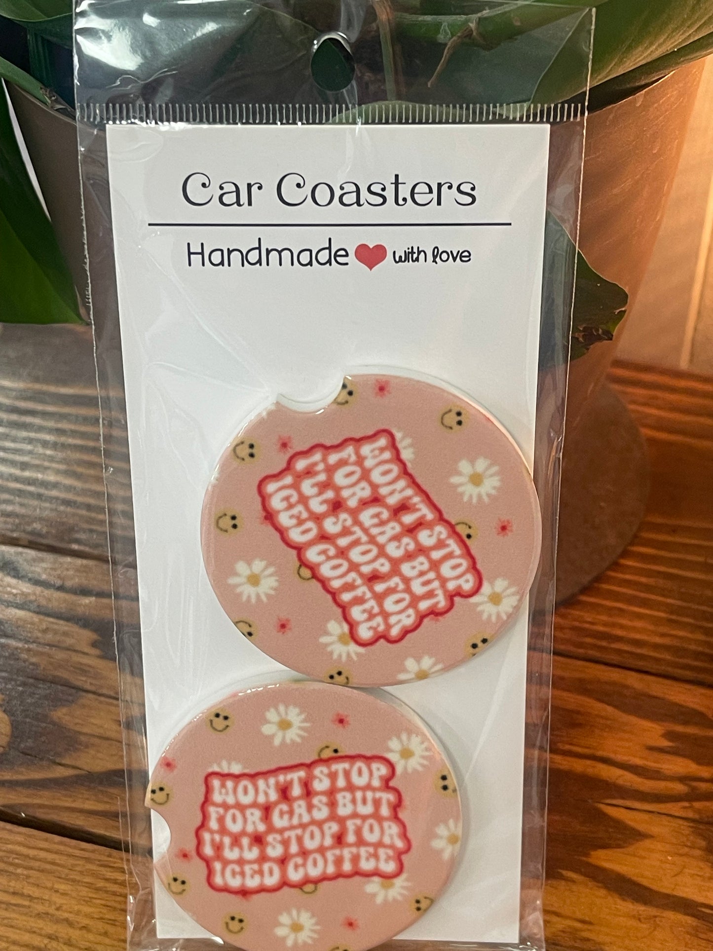 Won’t stop for gas car coasters