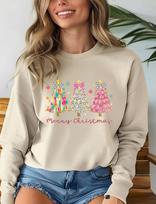 Brush stroke Christmas trees