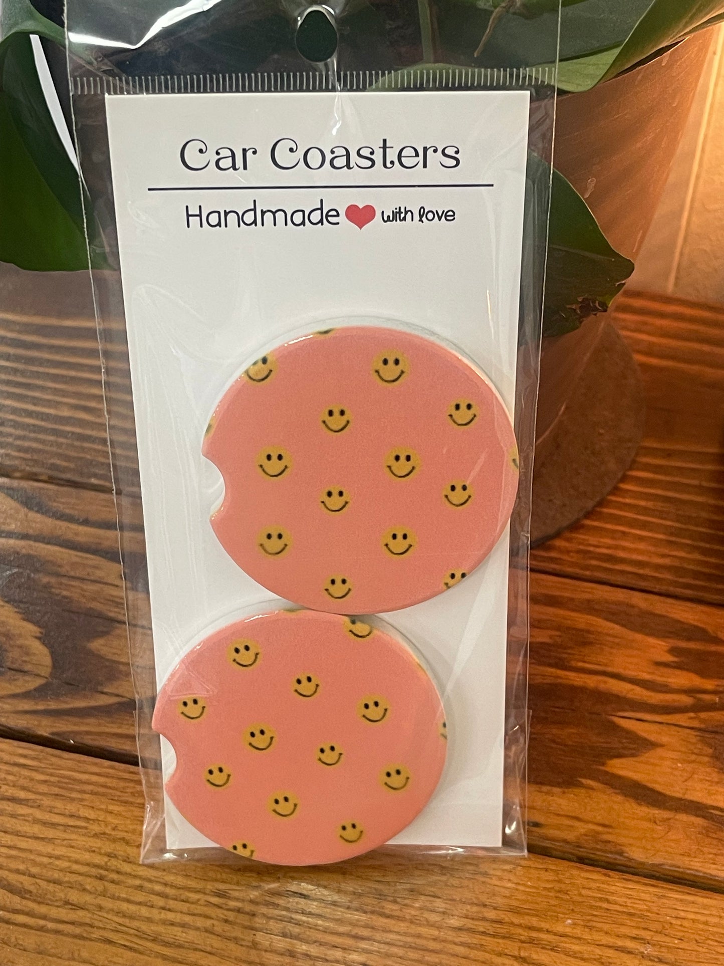 Smiley car coaster