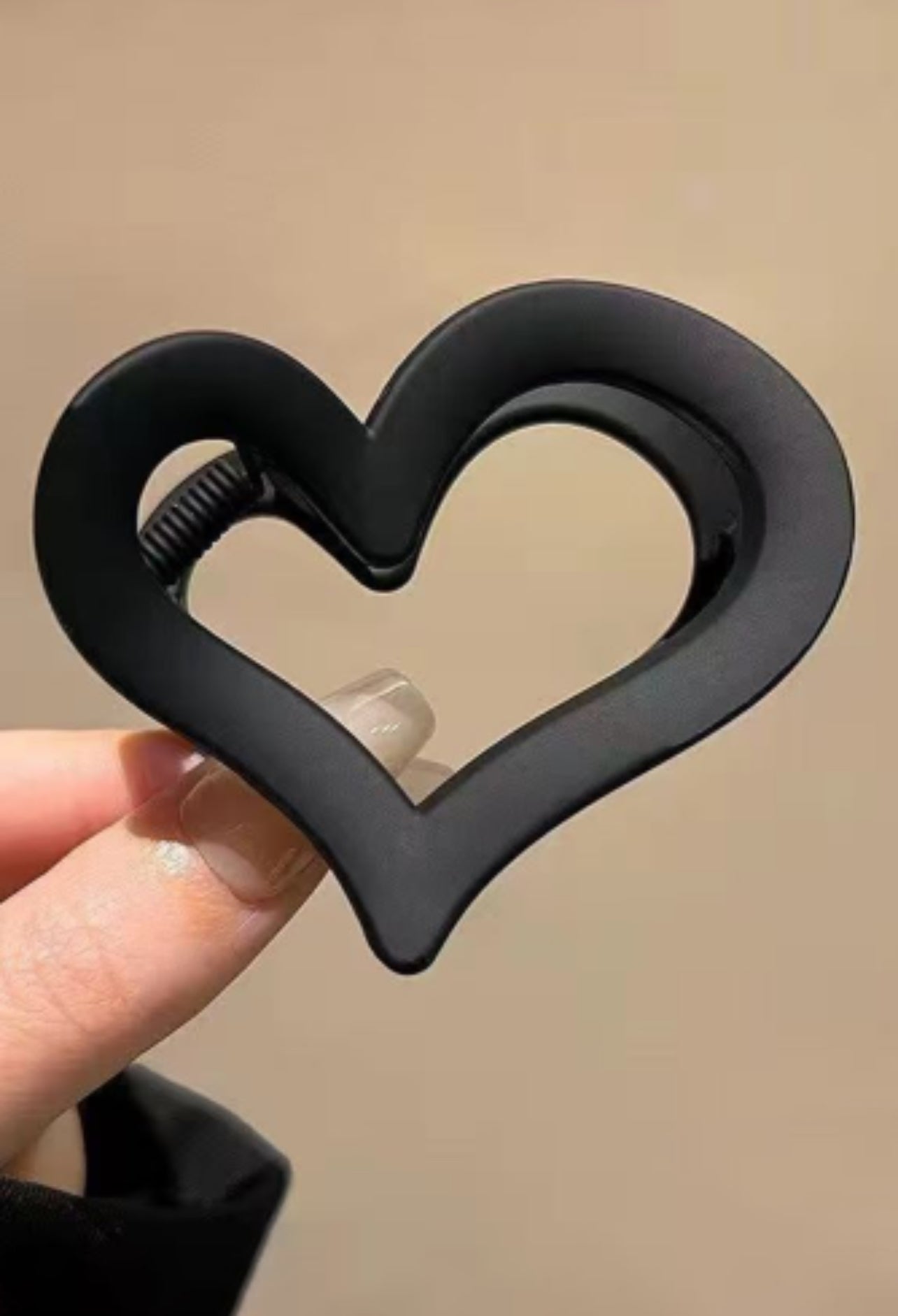 Heart Shape Frosted Small Hair Clip