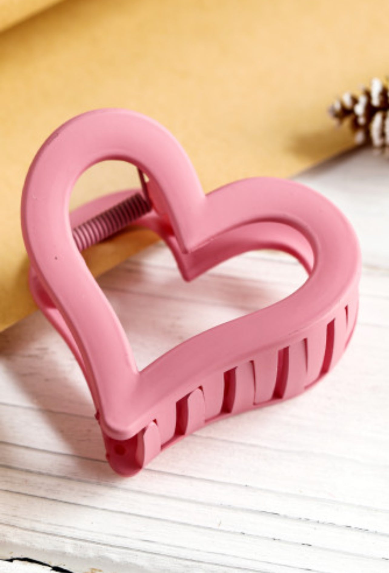Heart Shape Frosted Small Hair Clip