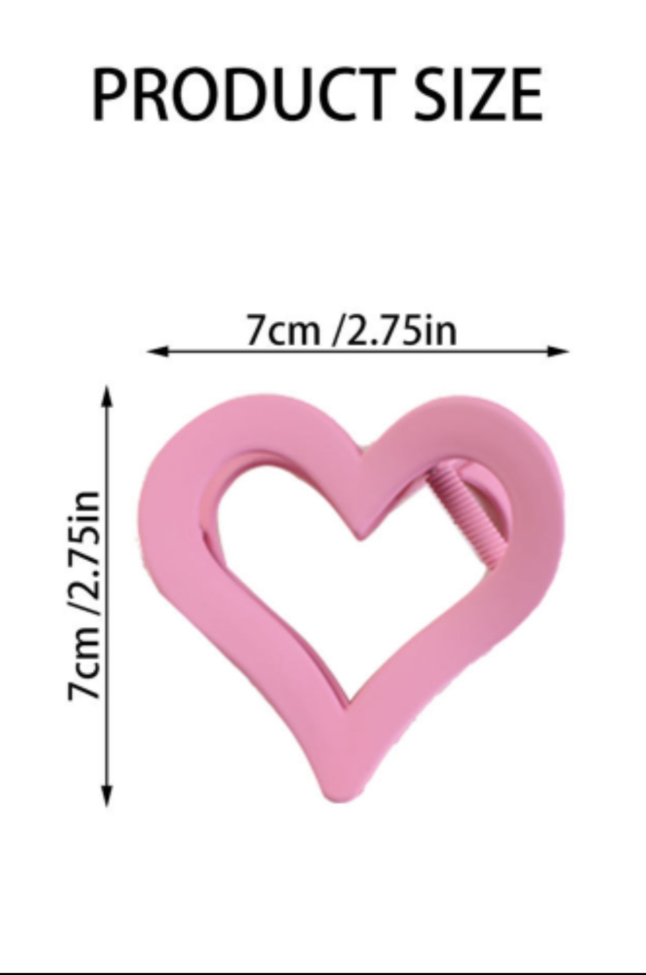 Heart Shape Frosted Small Hair Clip