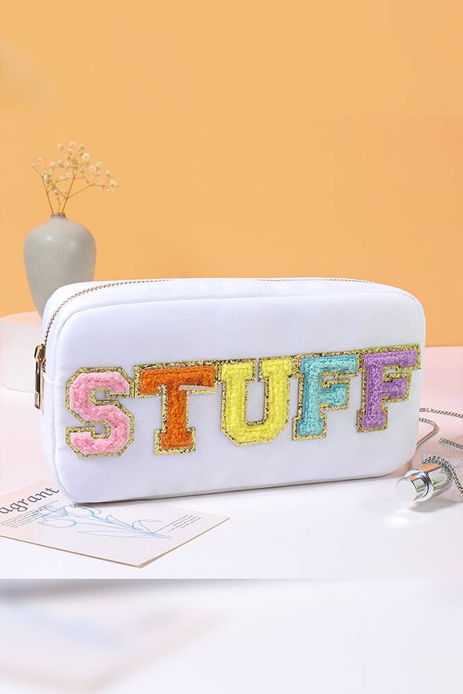 STUFF Pattern Zipper Cosmetic Bag