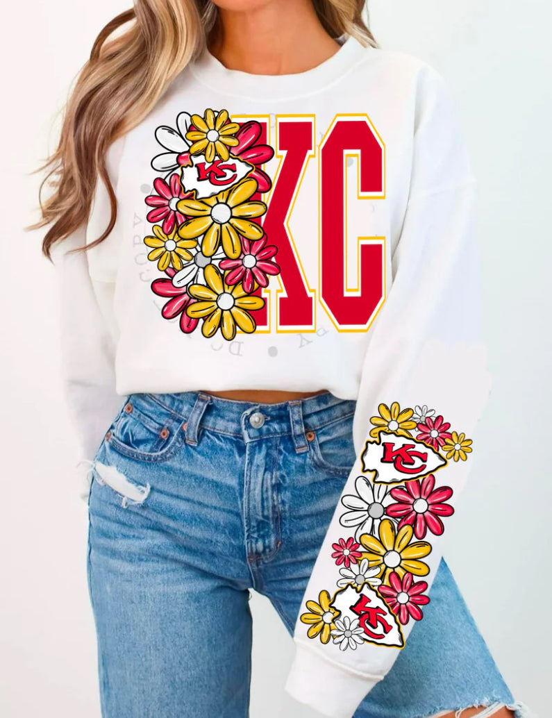 NFL TEAMS FLORAL CREWNECKS