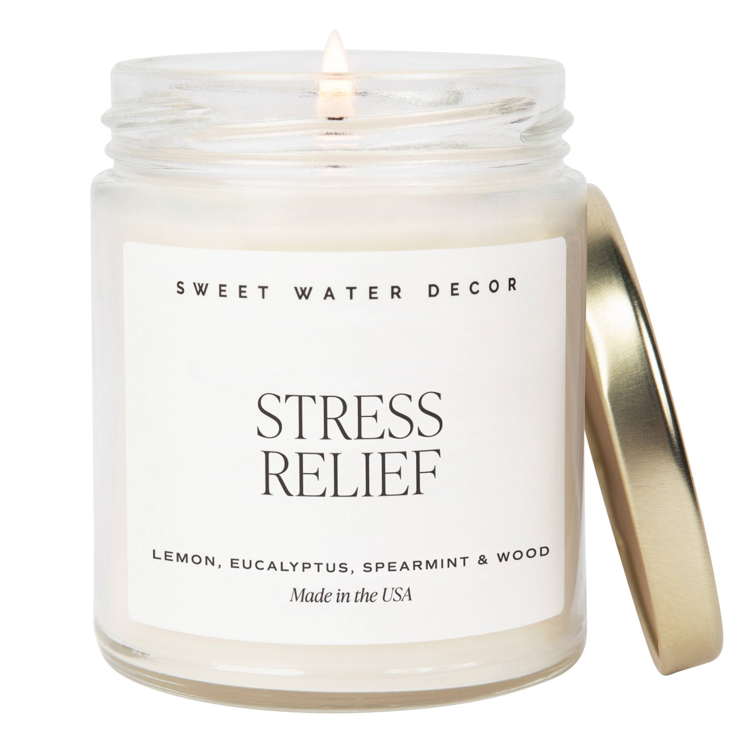 Stress Relief 9 oz Soy Candle - Home Decor & Gifts