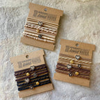 Charm Hair Ties on Kraft Card | Camel