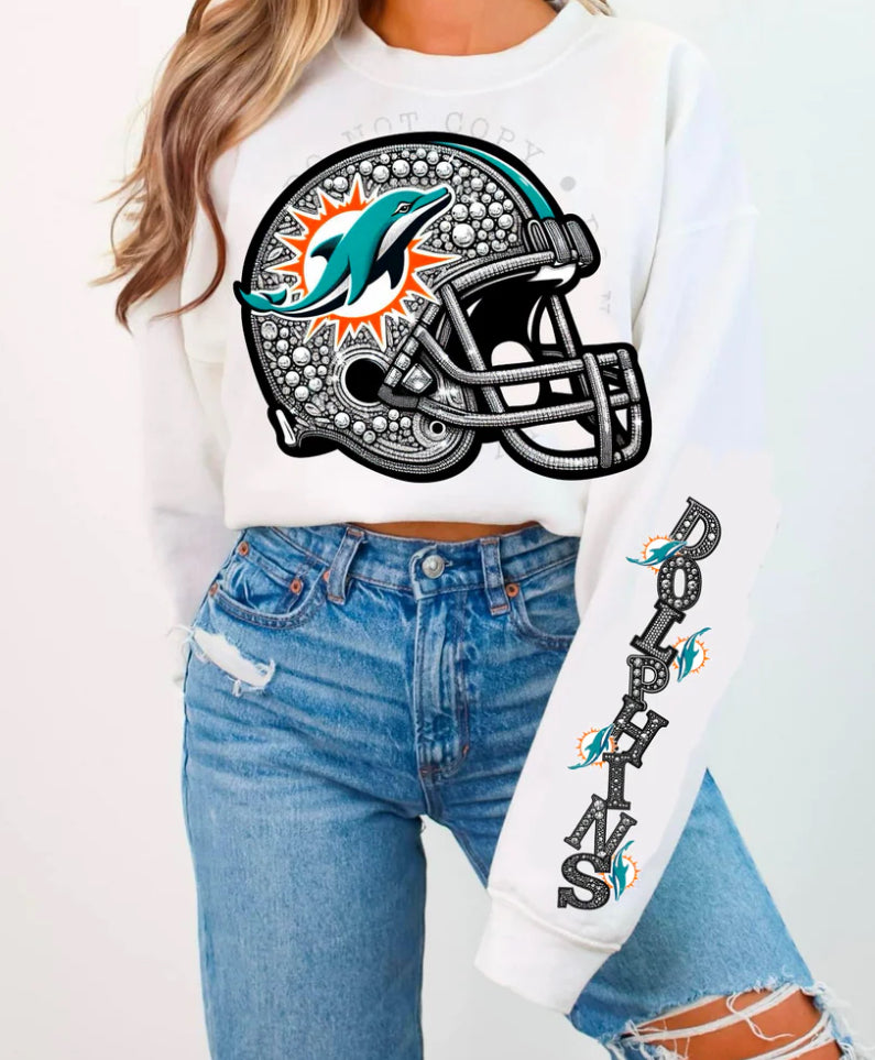DOLPINS HELMENT CREWNECK