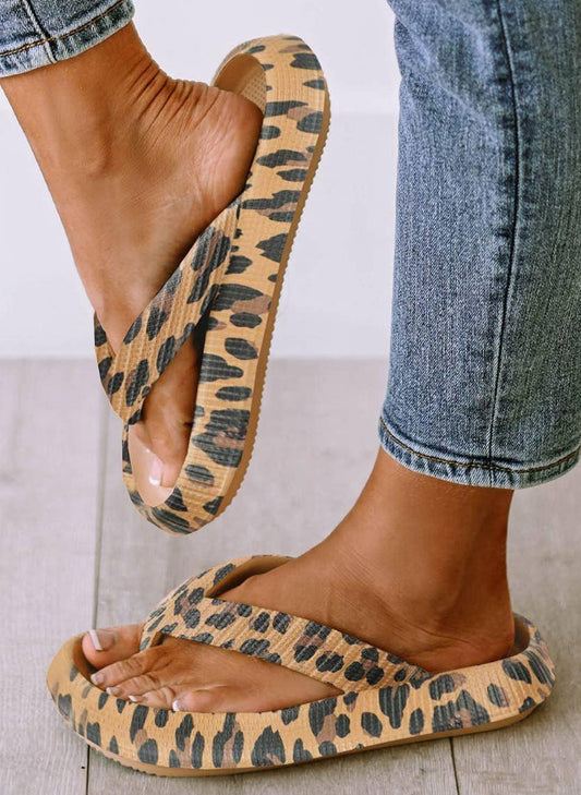 Leopard Flip Flops