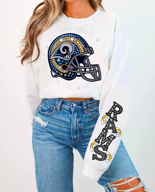 RAMS HELMENT CREWNECK