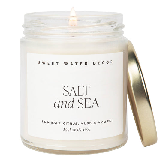 Salt and Sea 9 oz Soy Candle - Home Decor & Gifts