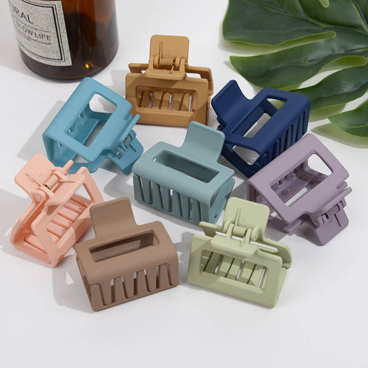 Mini 1.96" Square Matte Holder Hair Clip