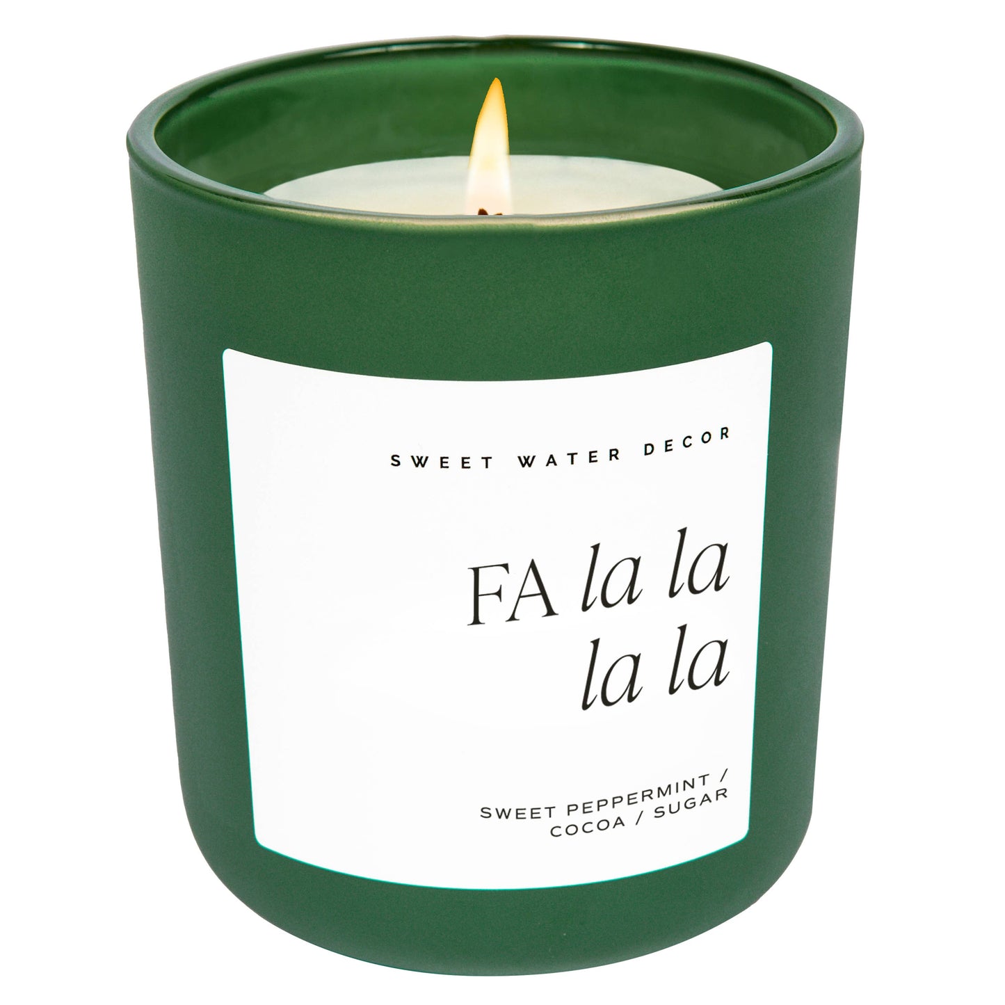 Fa La La La La 15 oz Soy Candle, Matte Jar- Home Decor