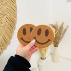 Drink Cork Coaster | Coffee Coaster | Smiley Face Coaster