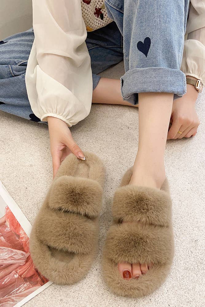 Winter Flat Warm Fluffy Slippers ZZKF034