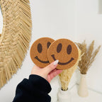 Drink Cork Coaster | Coffee Coaster | Smiley Face Coaster