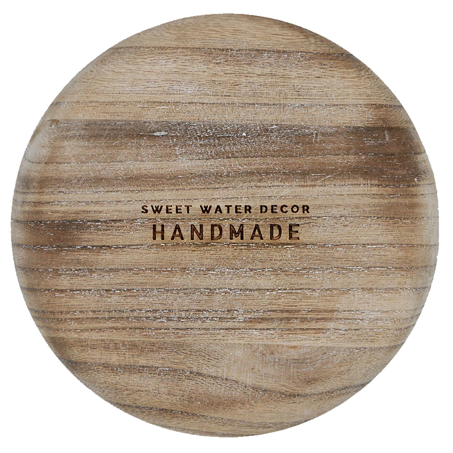 Rustic Round Wood Tray - Home Decor & Gifts