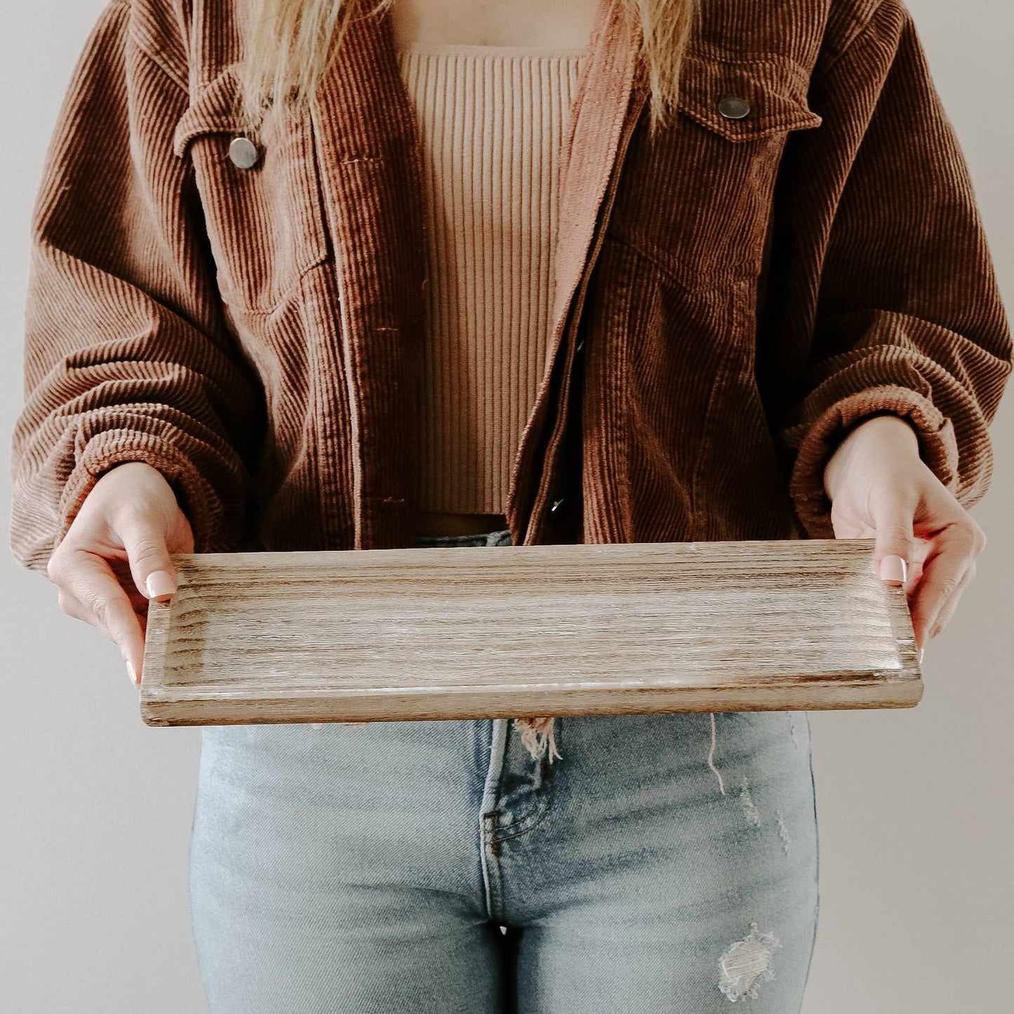 Rectangular Rustic Wood Decorative Tray - Home Decor & Gifts