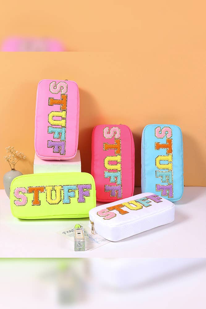 STUFF Pattern Zipper Cosmetic Bag