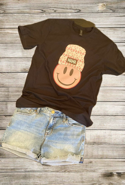 Beanie Smiley Mama tee