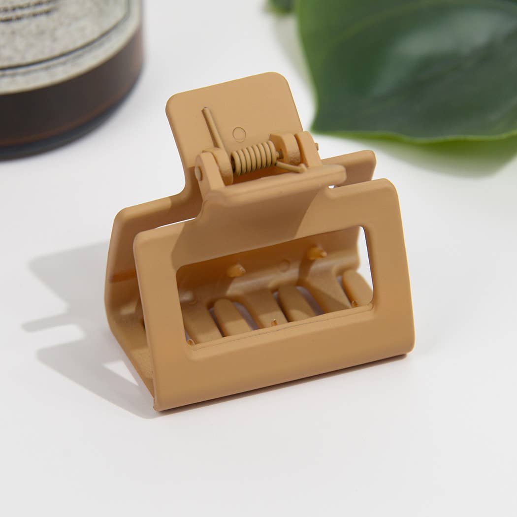 Mini 1.96" Square Matte Holder Hair Clip