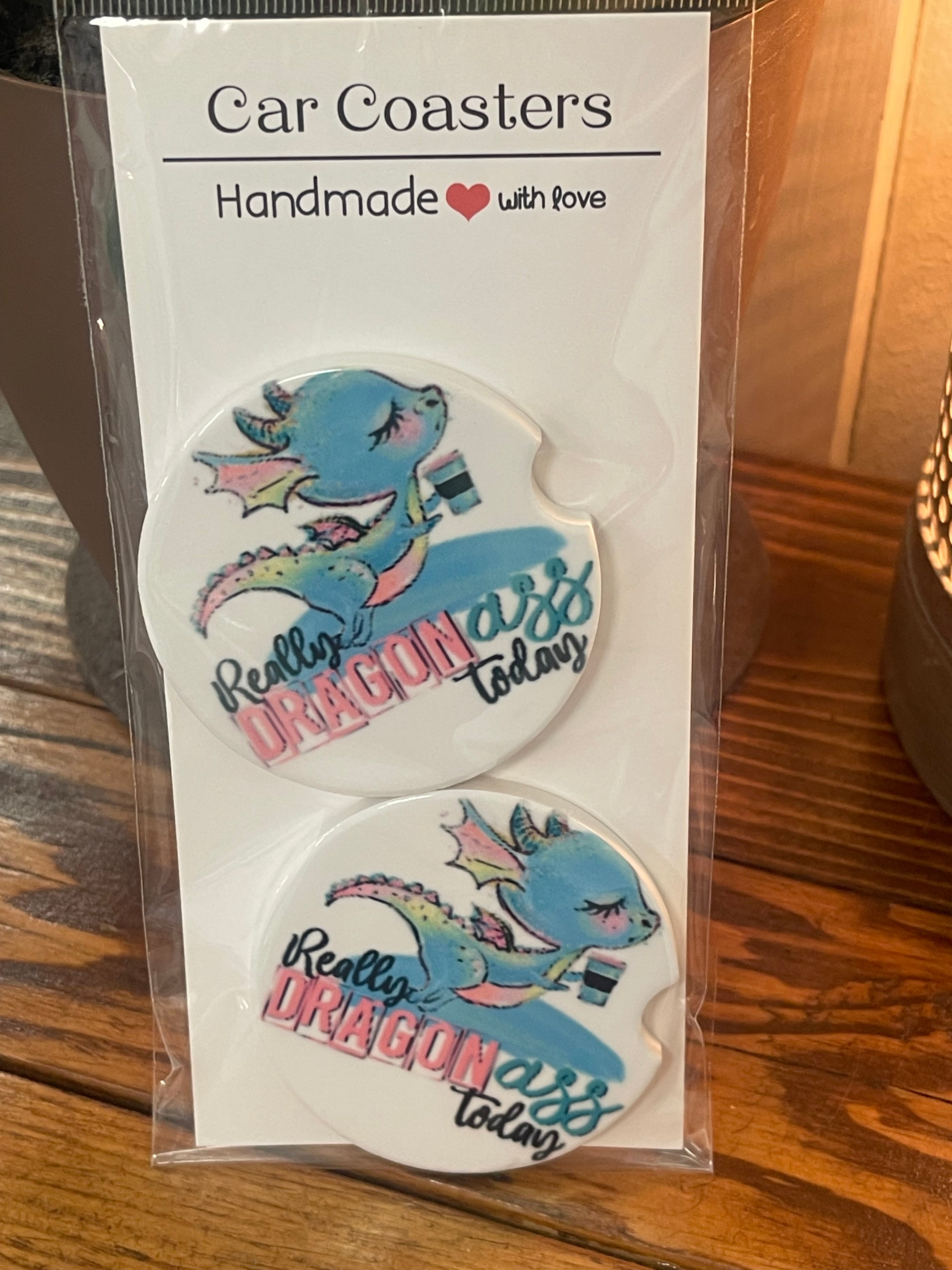 Dragon-ass car coasters