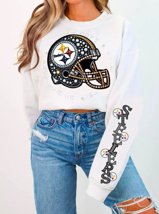 STEELERS HELMENT CREWNECK