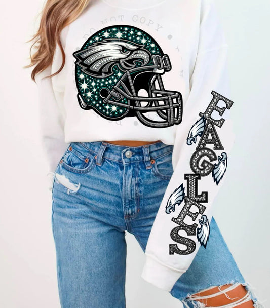 EAGLES HELMENT CREWNECK