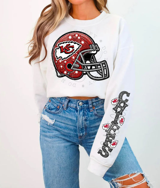 CHEIFS HELMENT CREWNECK