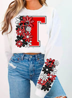 TEXAS TECH CREWNECK (FLORAL)