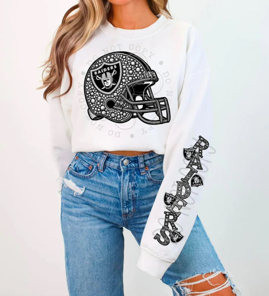 RAIDERS HELMENT CREWNECK