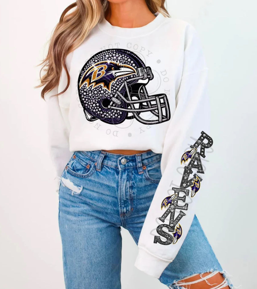 RAVENS HELMENT CREWNECK
