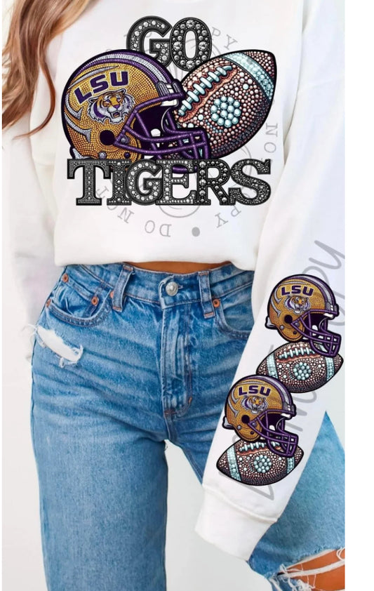 GO LSU TIGERS CREWNECK