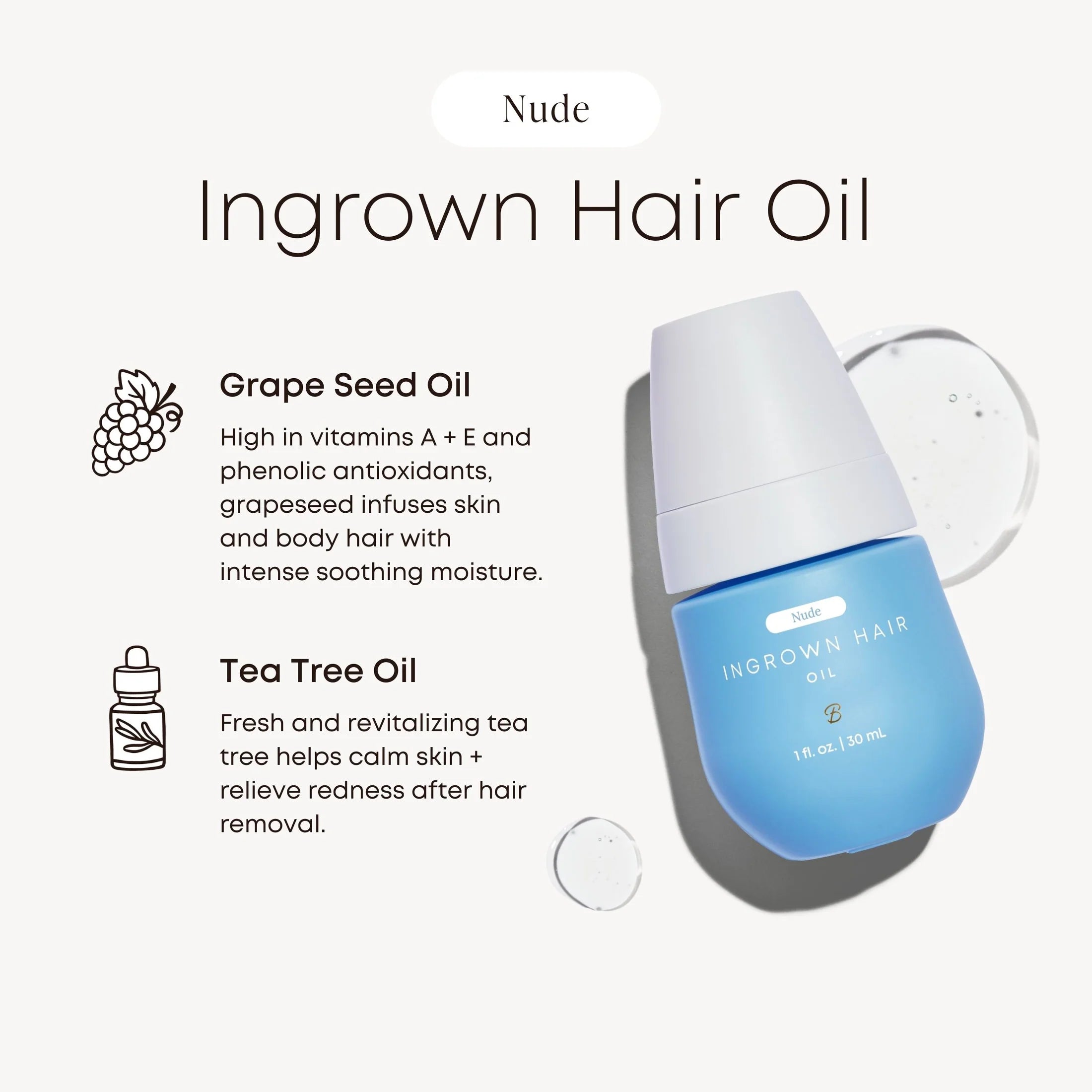 Ingrown Hair + Pre-Post Wax Oil- Nude