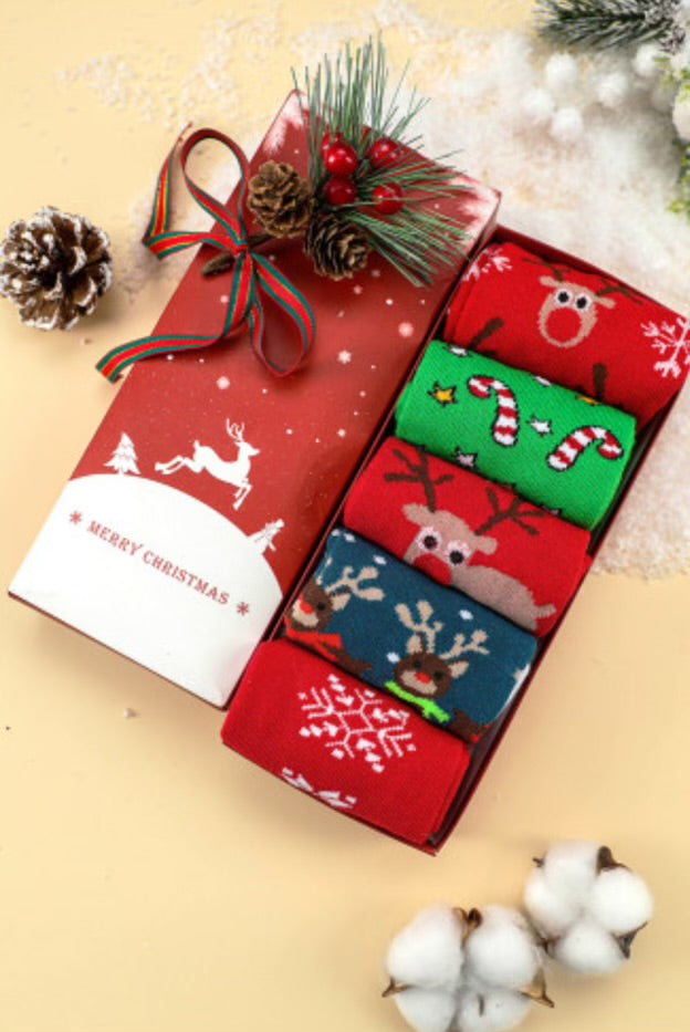 CHRISTMAS SOCKS SET OF 5