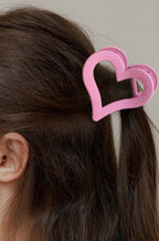 Heart Shape Frosted Small Hair Clip