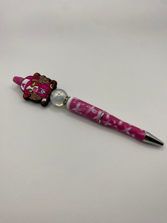 Pink cancer awareness cow pen