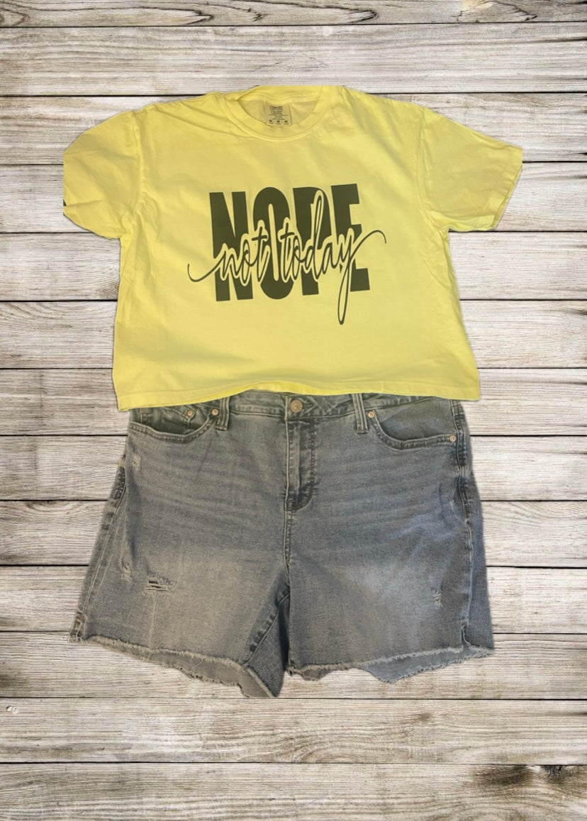 Nope not today boxy/croptop tee