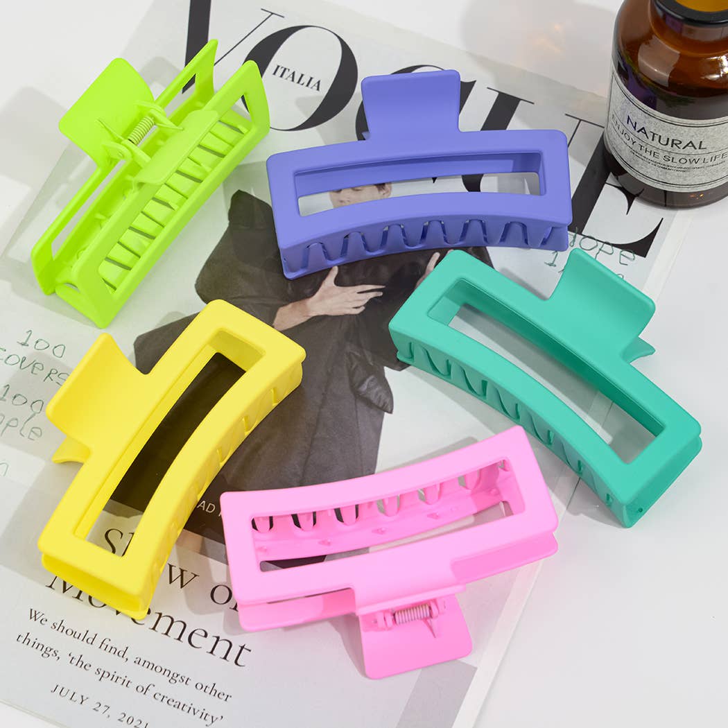 Spring 5.11‘’ Extra Large Rectangle Hair Claw Clip