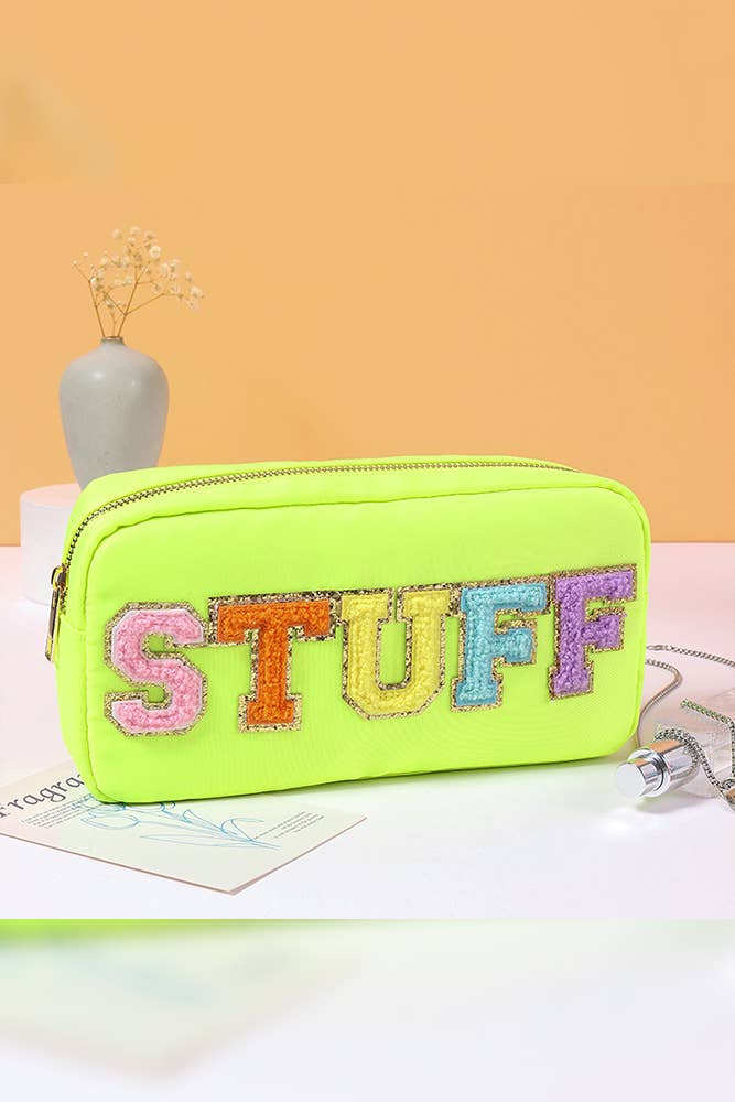 STUFF Pattern Zipper Cosmetic Bag