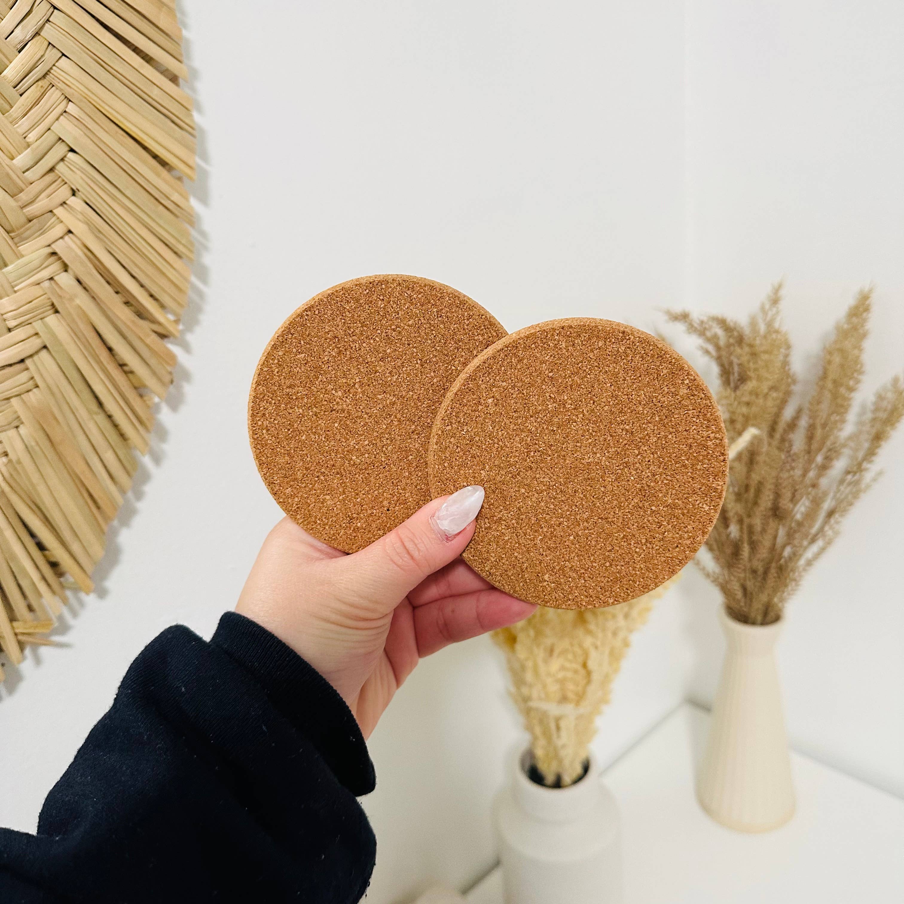 Drink Cork Coaster | Coffee Coaster | Smiley Face Coaster