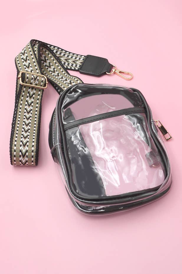 CLEAR SLING CROSSBODY STADIUM BAG