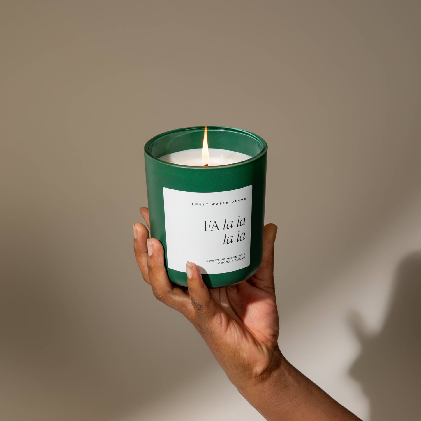 Fa La La La La 15 oz Soy Candle, Matte Jar- Home Decor